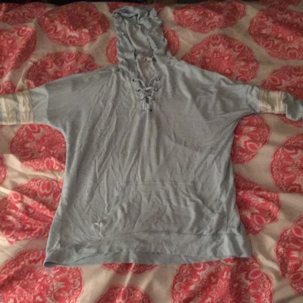 Trendy lace up hoodie